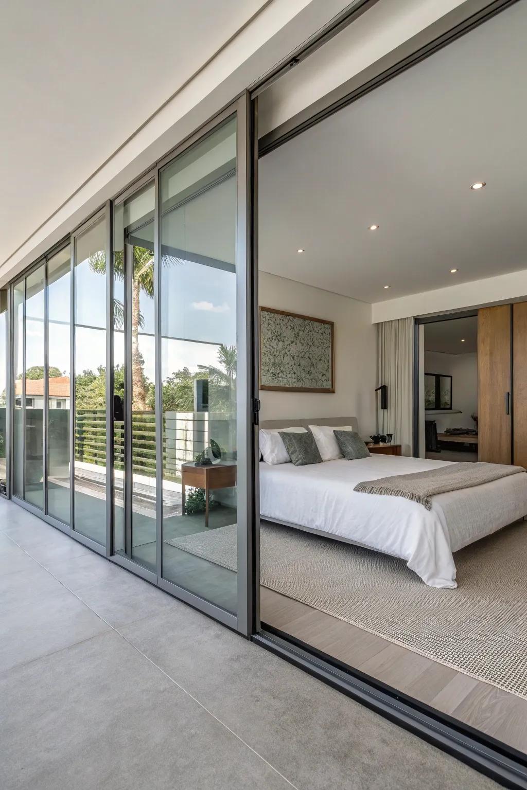 Sliding doors are a marvel in space efficiency.