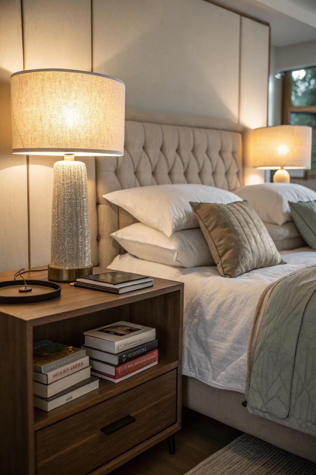 Rack illumination provides a clean, subtle glow.