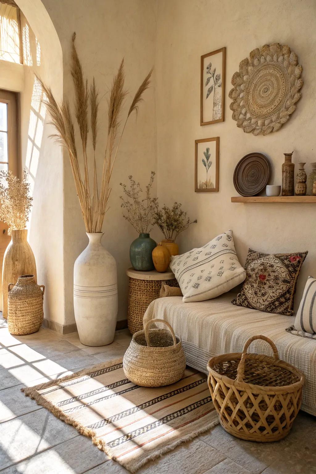 Beige embellishments subtly heighten the room's warmth and style.