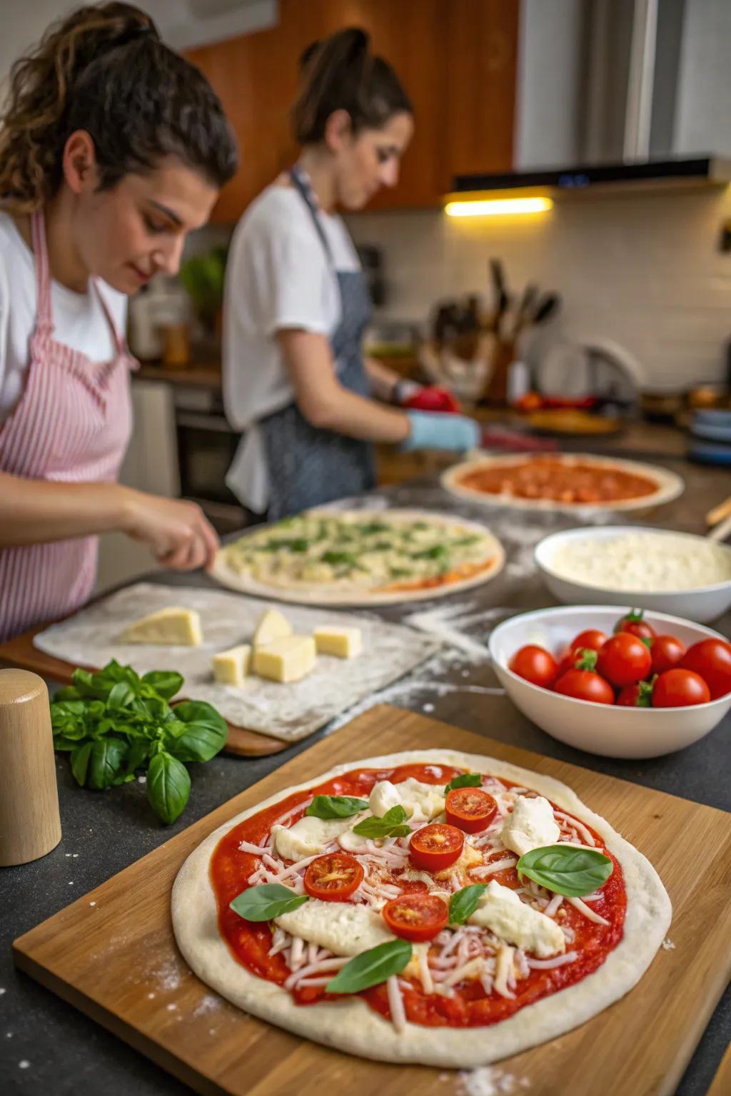 Design your culinary masterpiece using a make-it-yourself flatbread celebration.