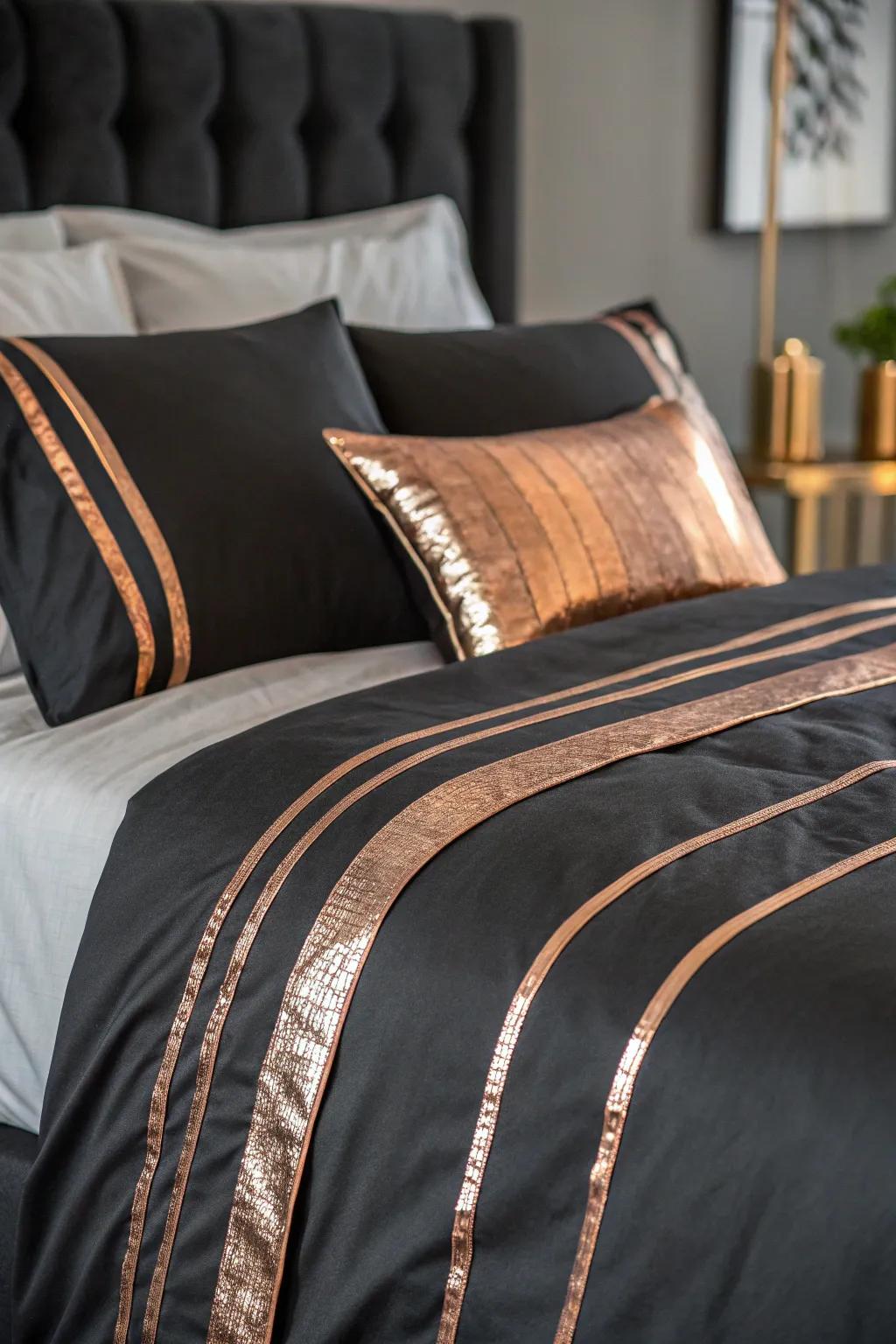 Boosting refinement through metallic accents.