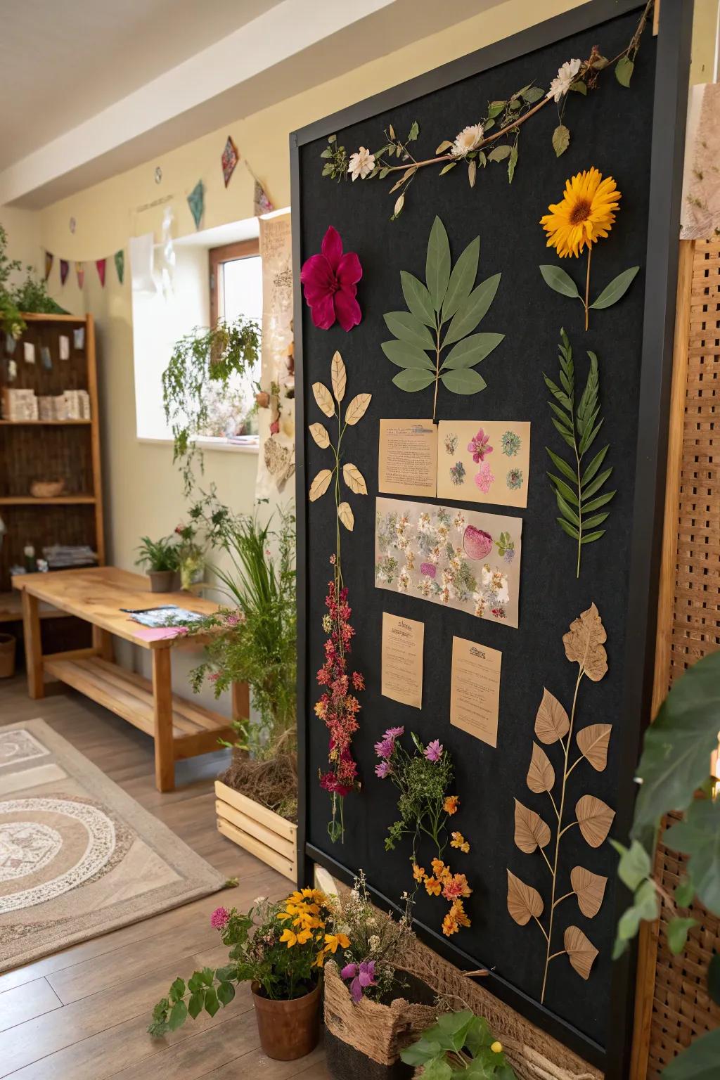 Bring nature indoors with a memo board that celebrates the outdoors.