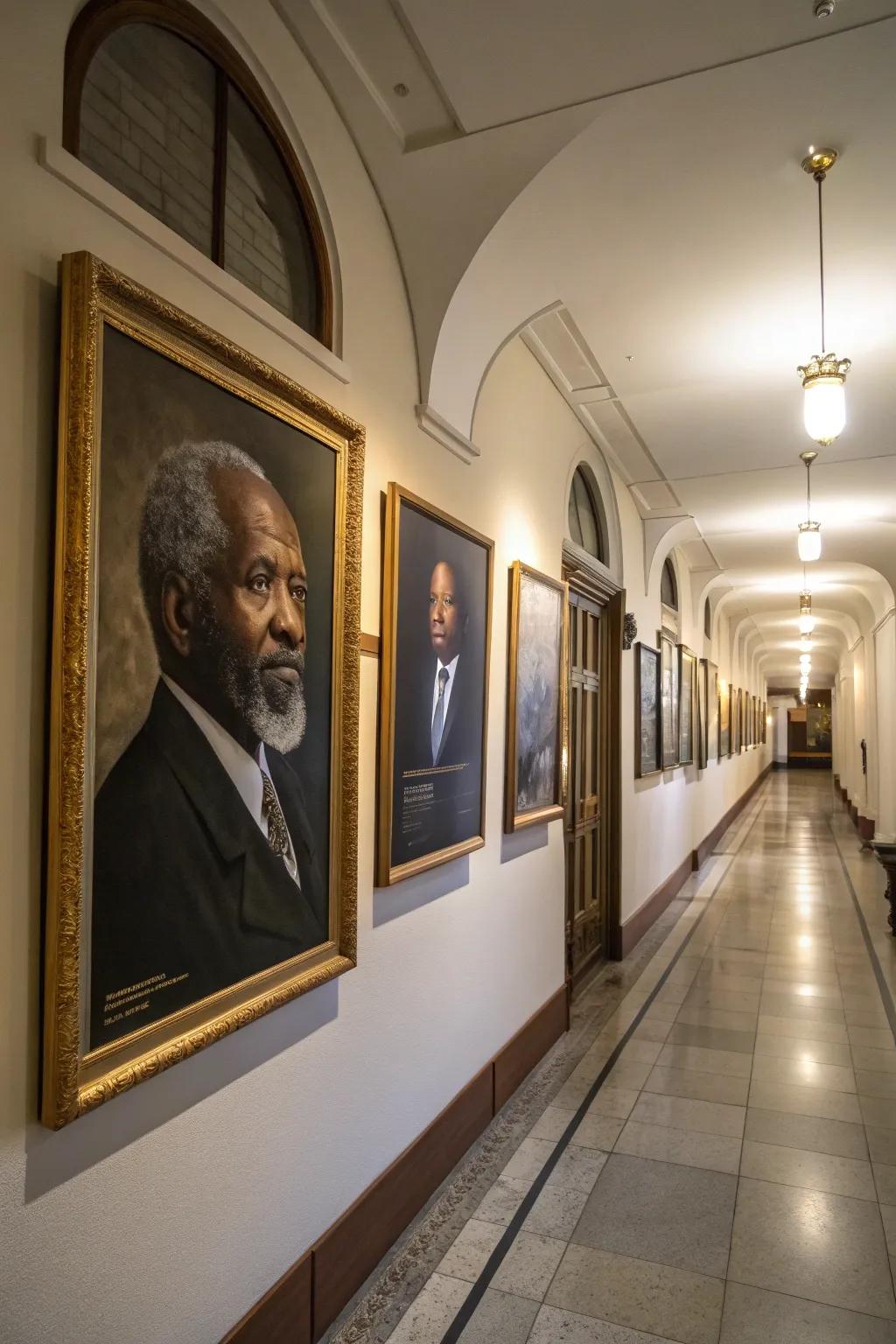 Portraits of leading lights work as everyday reminders of excellence.