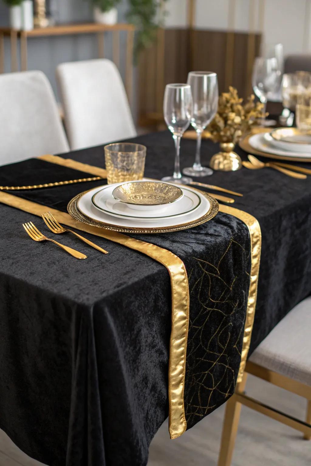 A shadow suede path imparts elegance and spectacle.