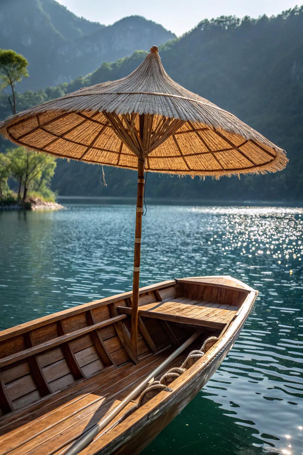 Make your boating better with this bamboo shade - craftsmanship meets nature.