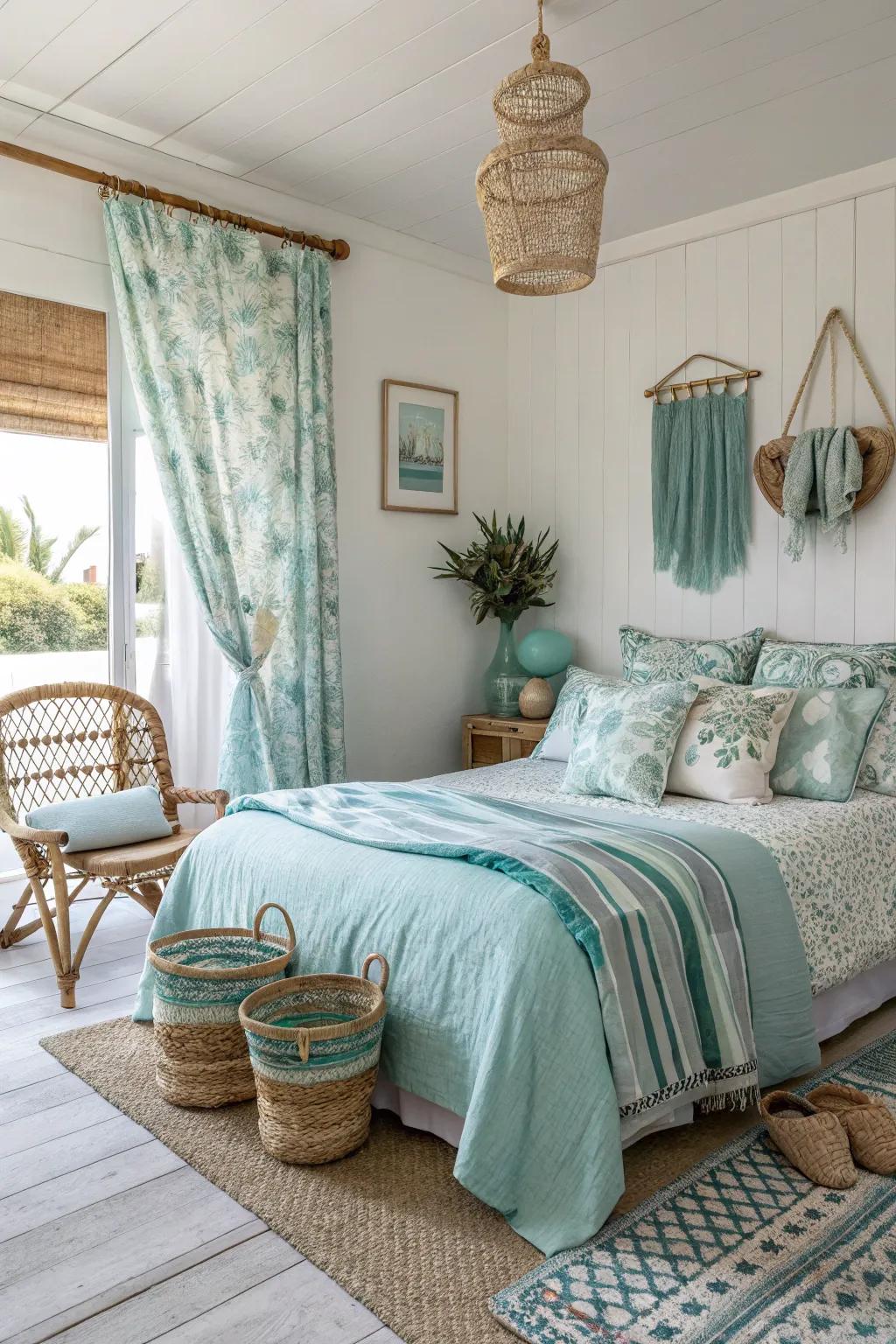 Your d&eacute;cor gains calm and cohesion from coastal hues.