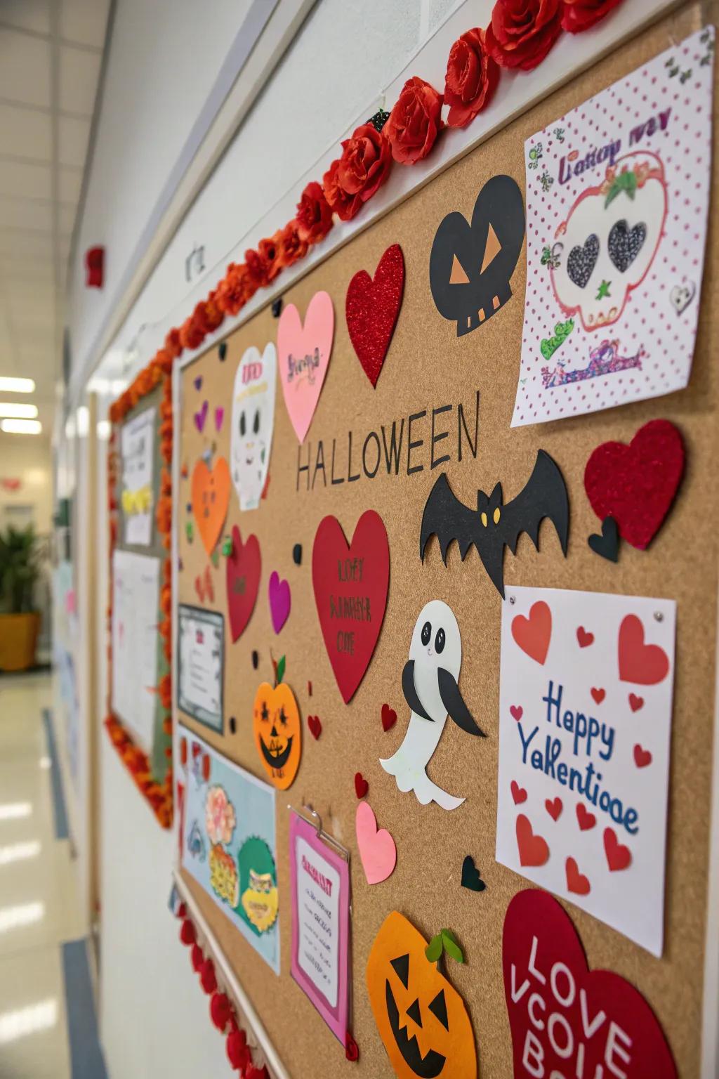 A holiday board showcasing festive designs.