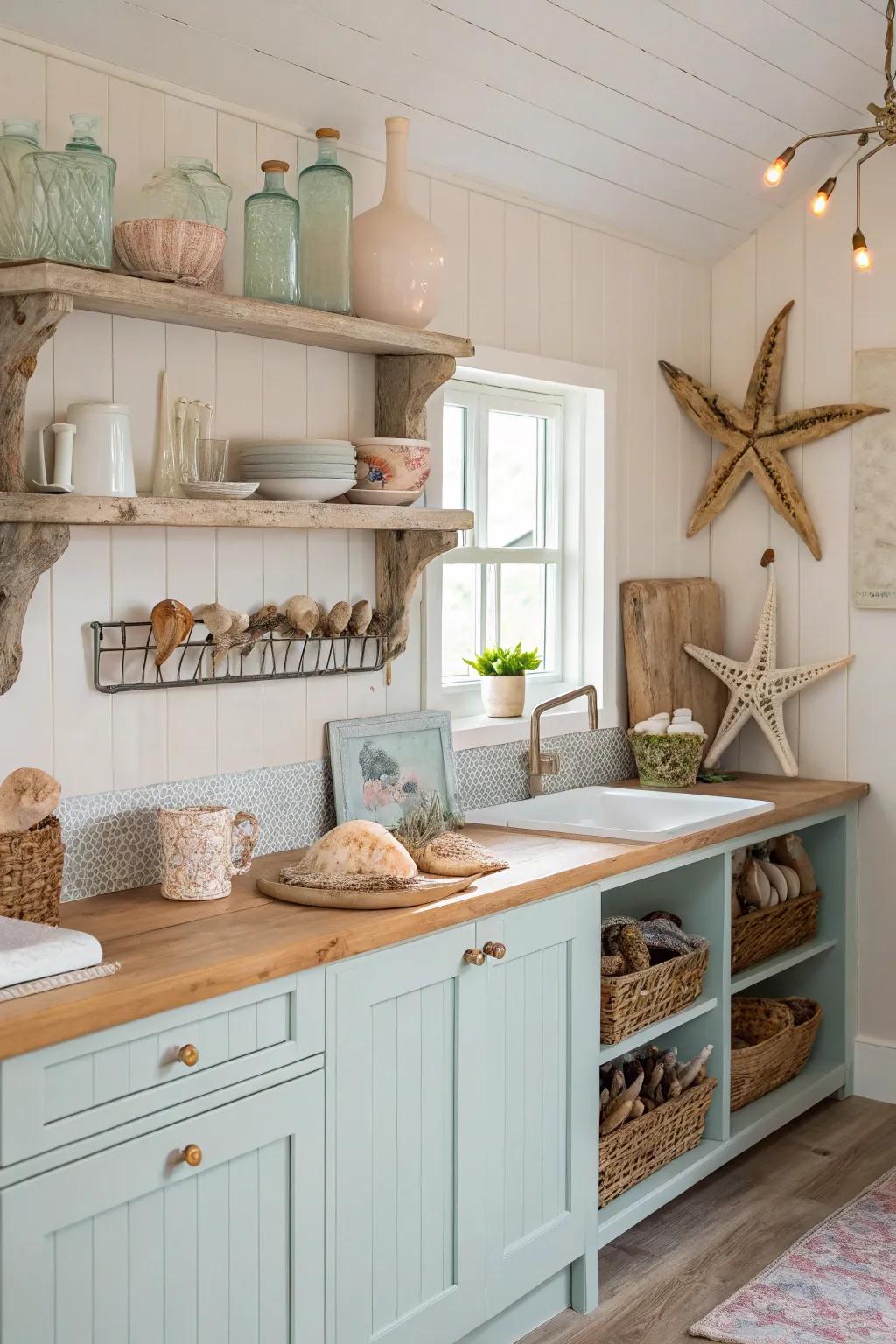 Coastal decor creates a connection to the ocean's beauty.
