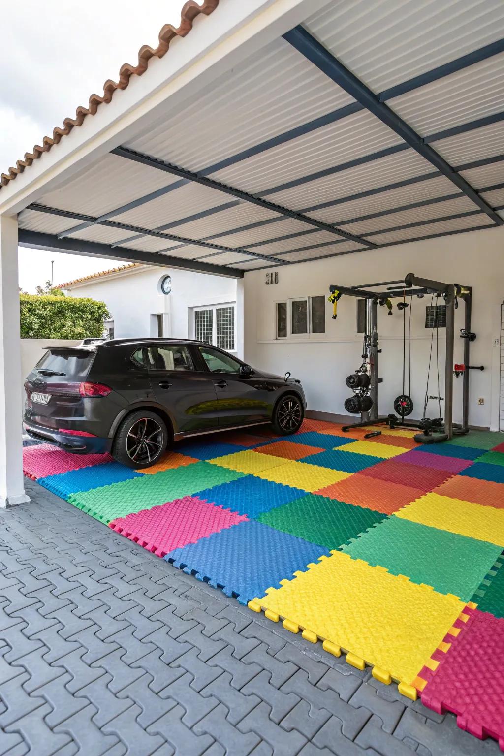 Cushion modules furnish ease and hue in your carport.
