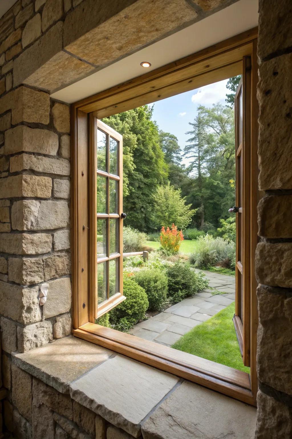 Cultivate a natural ambiance using earthy aspects.