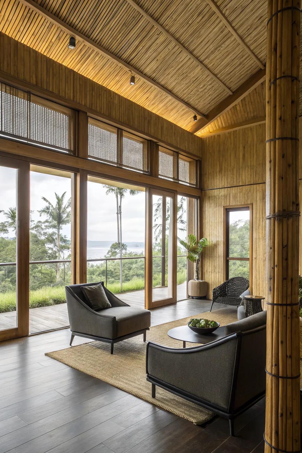 Bamboo trims for an organic feel.