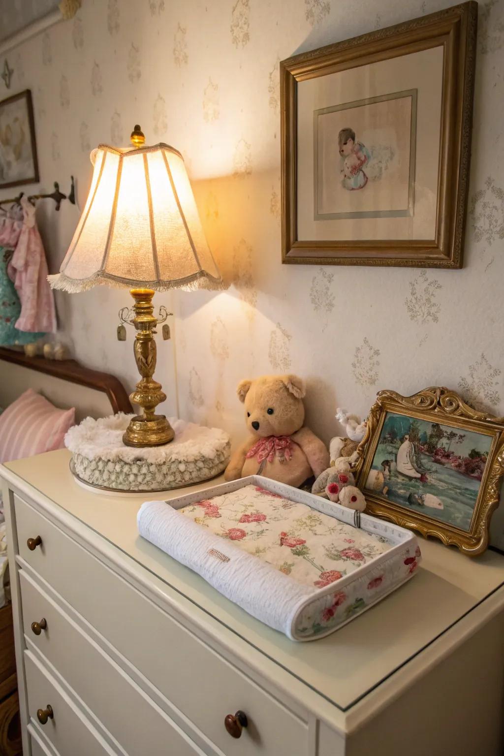 Classic articles infuse charm and character into the nursery decor.