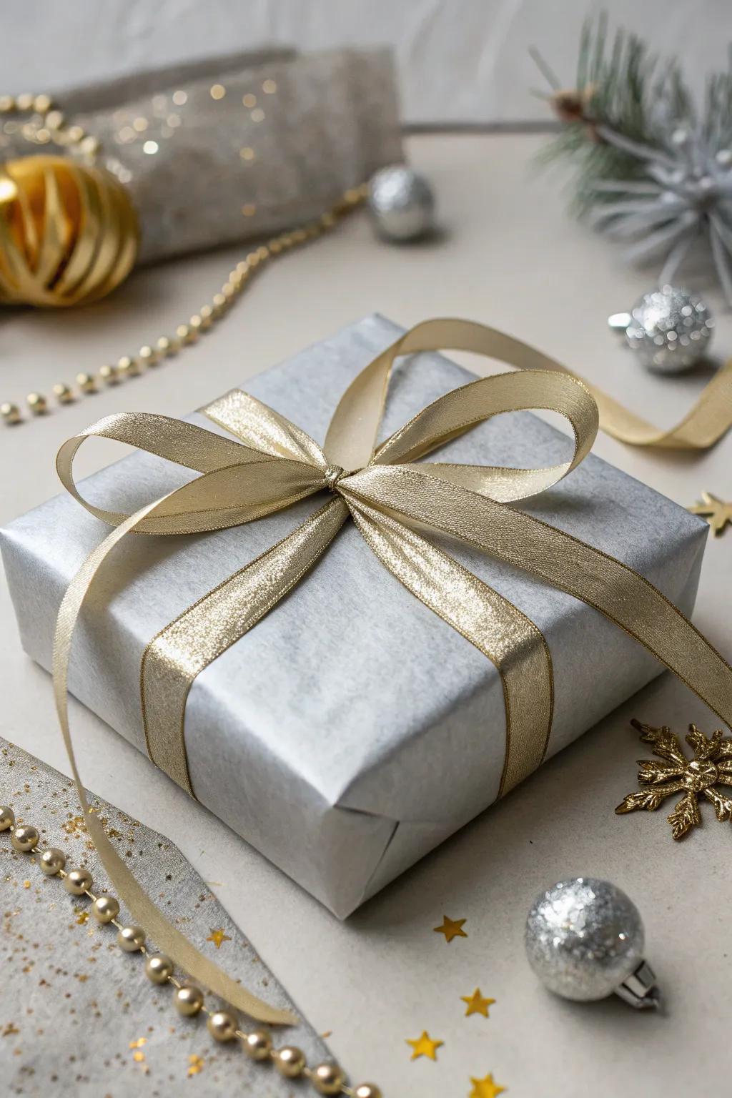 Opulent assorted metallics for a festive atmosphere.