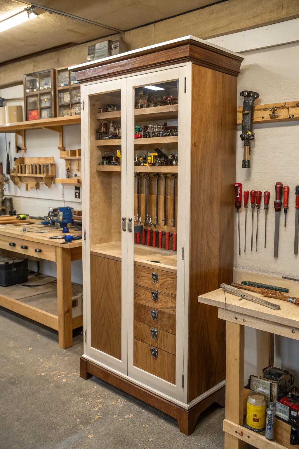 Bespoke cabinets enable tailored and comprehensive clamp arrangement.