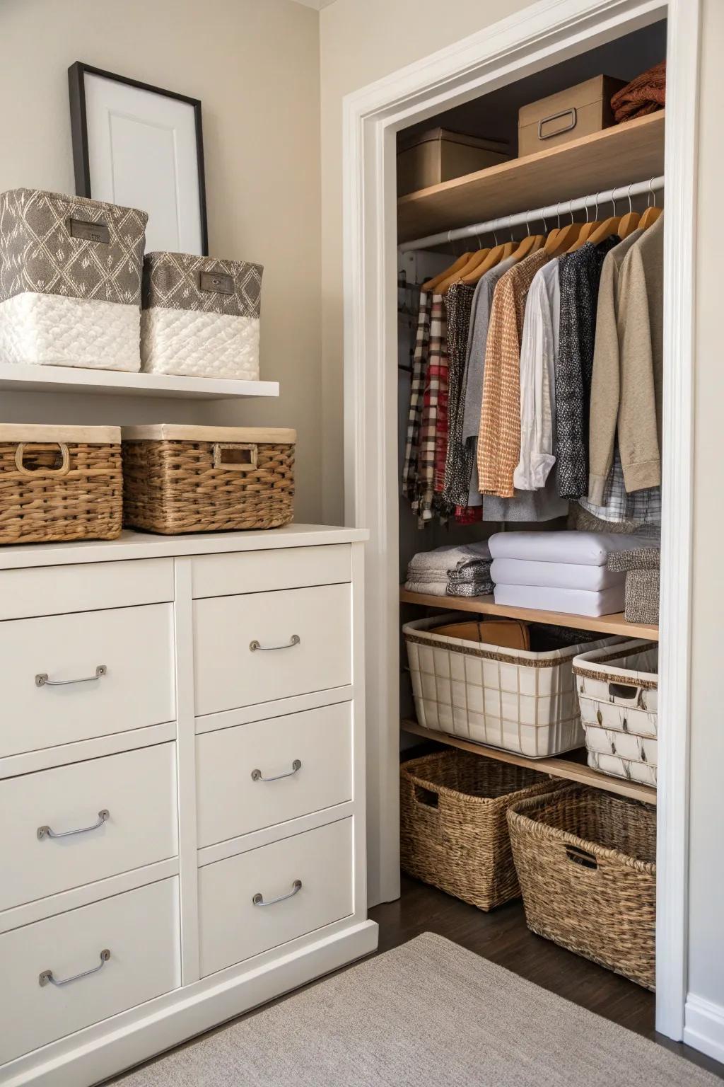 Seasonal storage ensuring essentials are within reach.