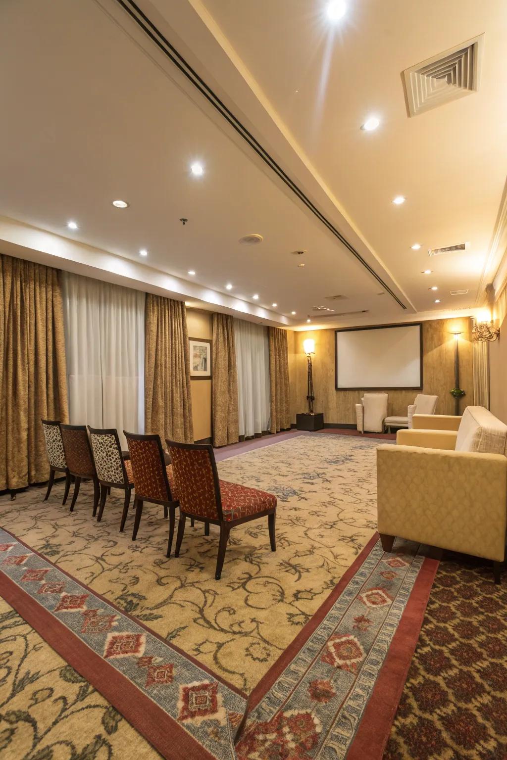 Textiles create warmth and character in the space.