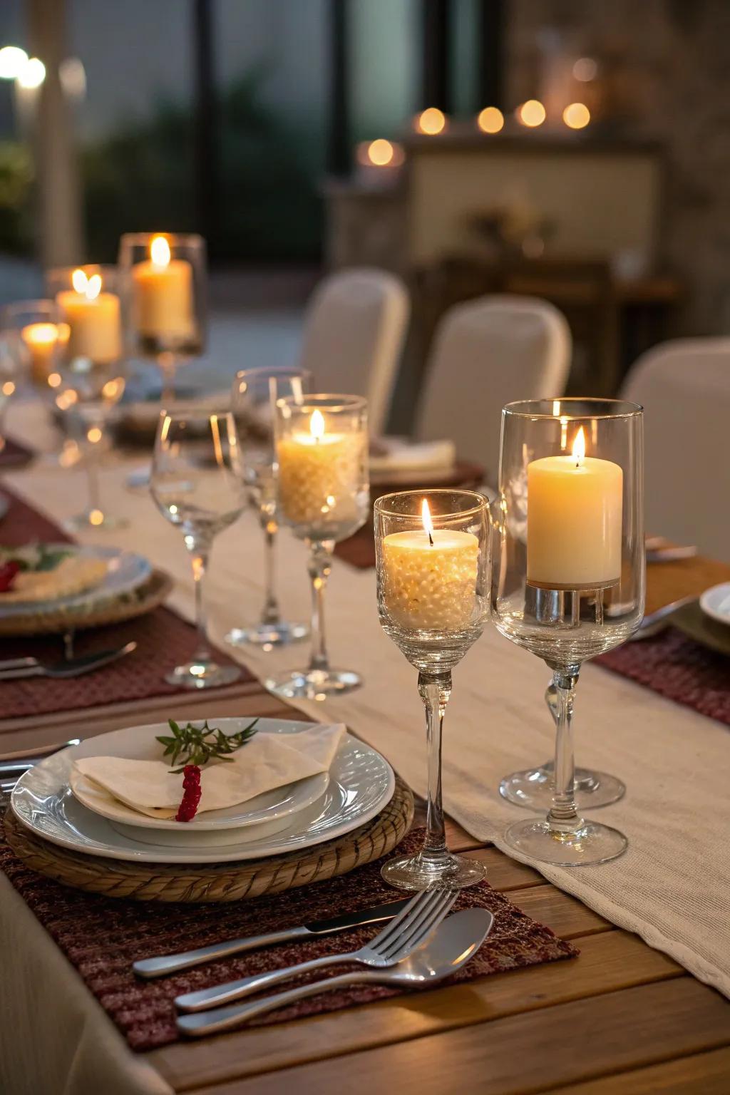 Wine cast wax imparts grace onto any table.