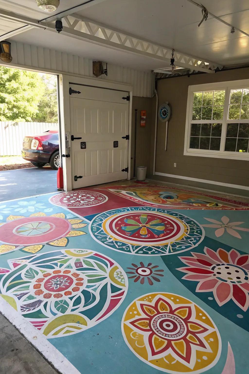 Painted concrete grounds unlock creative potential.