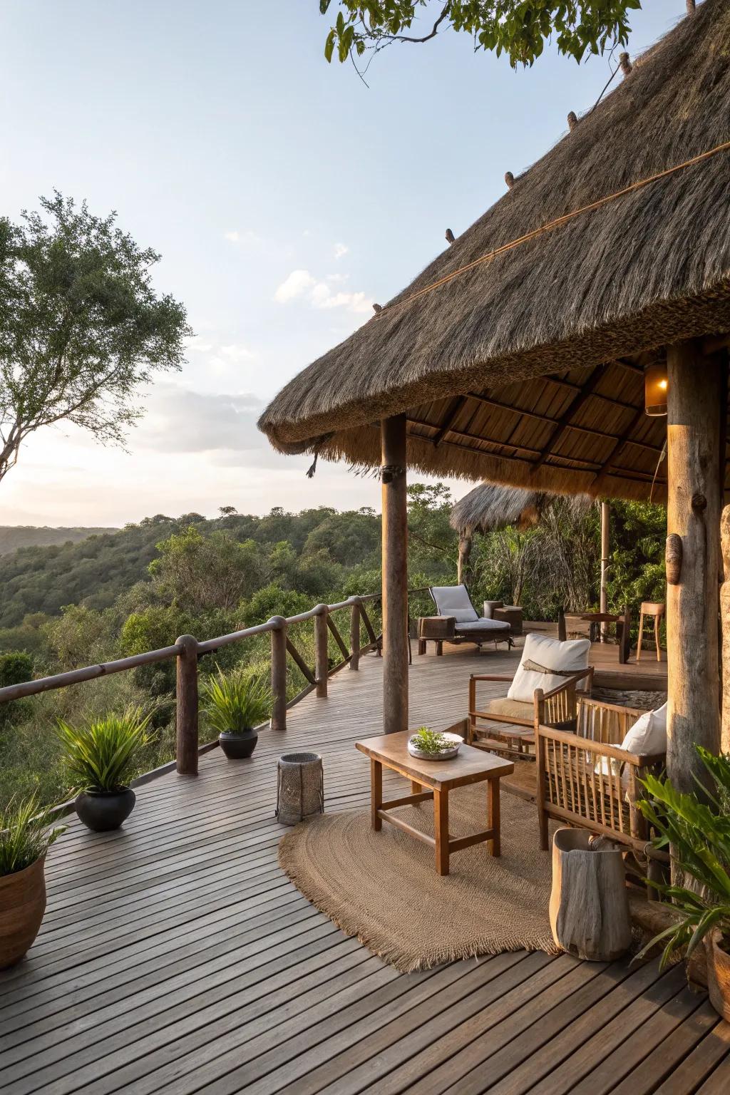 Reed roofs offer country charm and a cozy atmosphere.