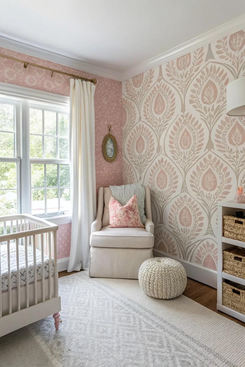 Wallpaper adds a personal touch.