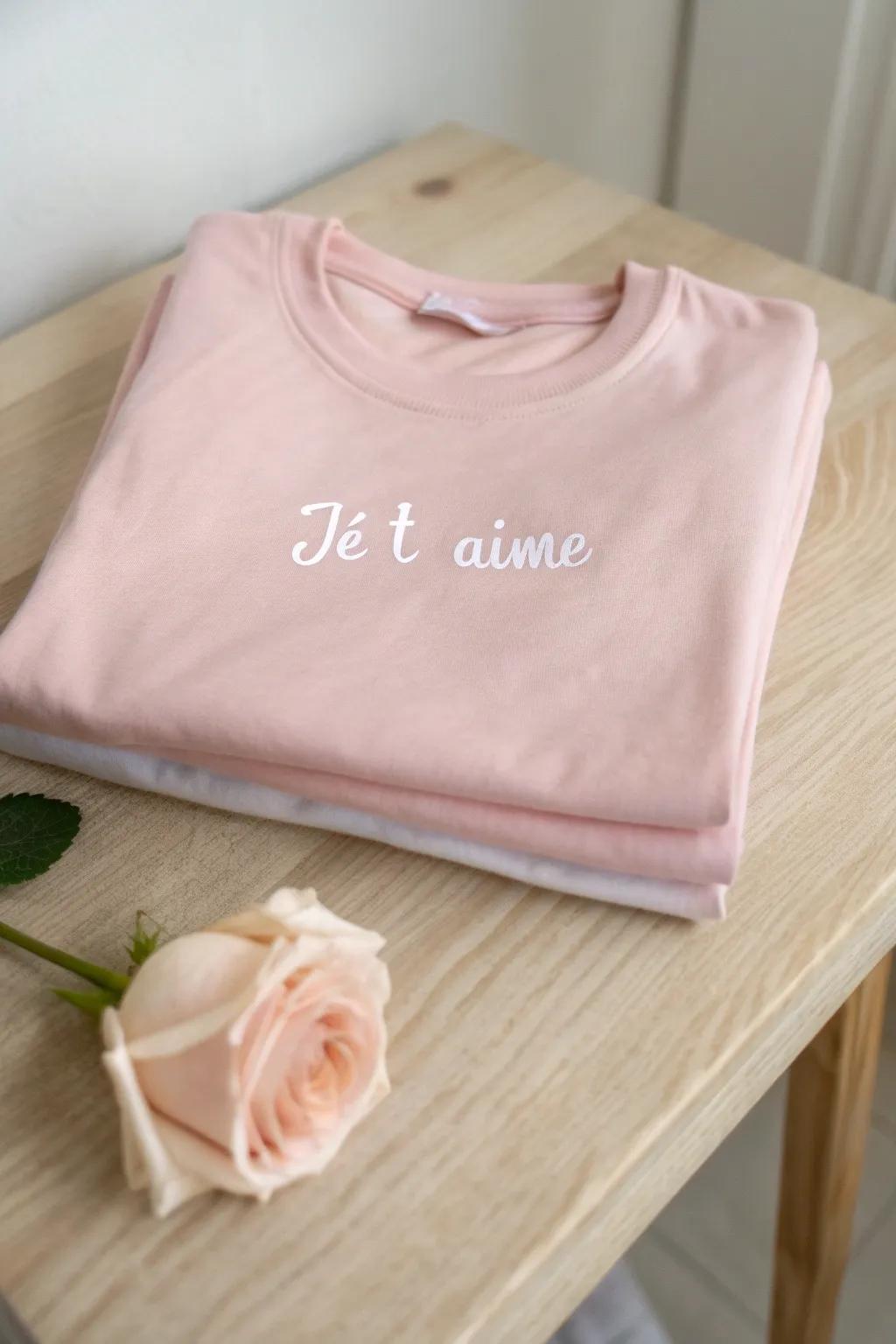 Embrace Parisian romance with this chic and simple 'Je T&rsquo;aime' tee &ndash; perfect for a minimalist Valentine's aesthetic. 💕 #ValentineChic #MinimalistStyle