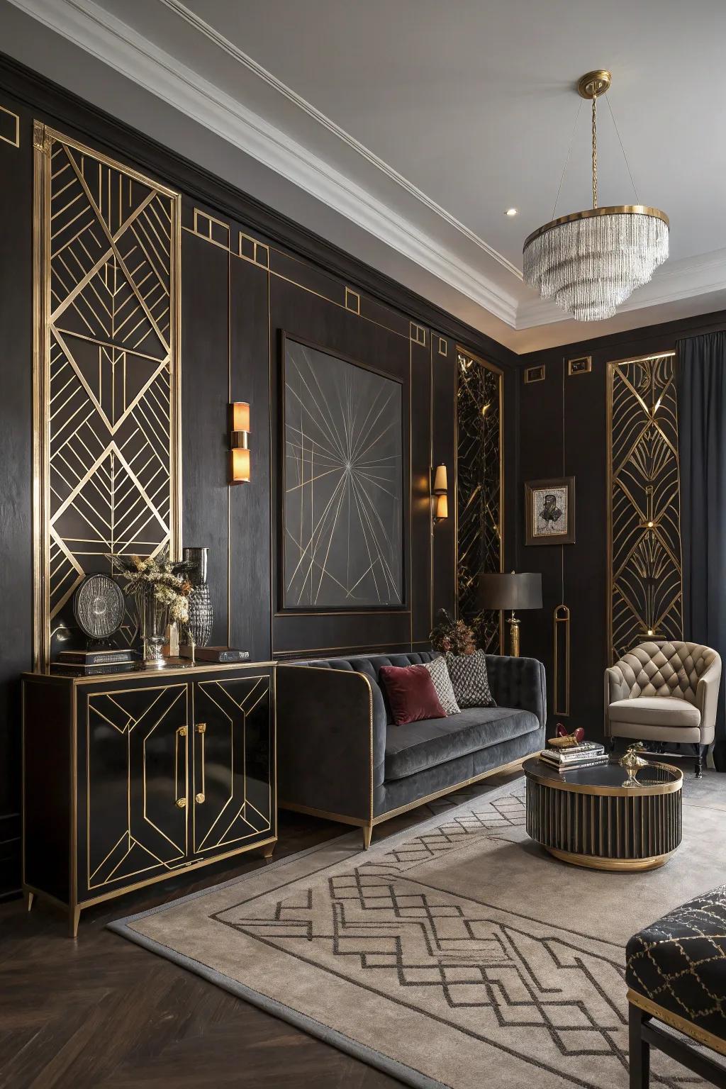 A Theatrical Age-themed space highlighting its bold, darkly-toned characteristics.
