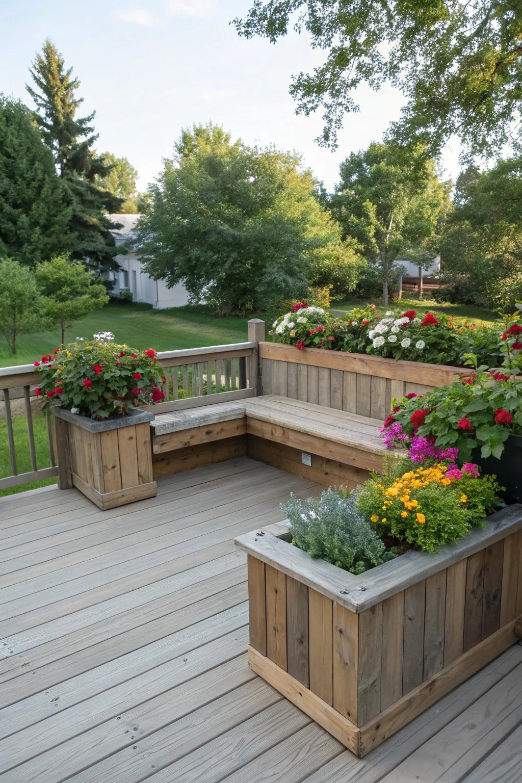 A social hub presenting L-shaped seating and plants.