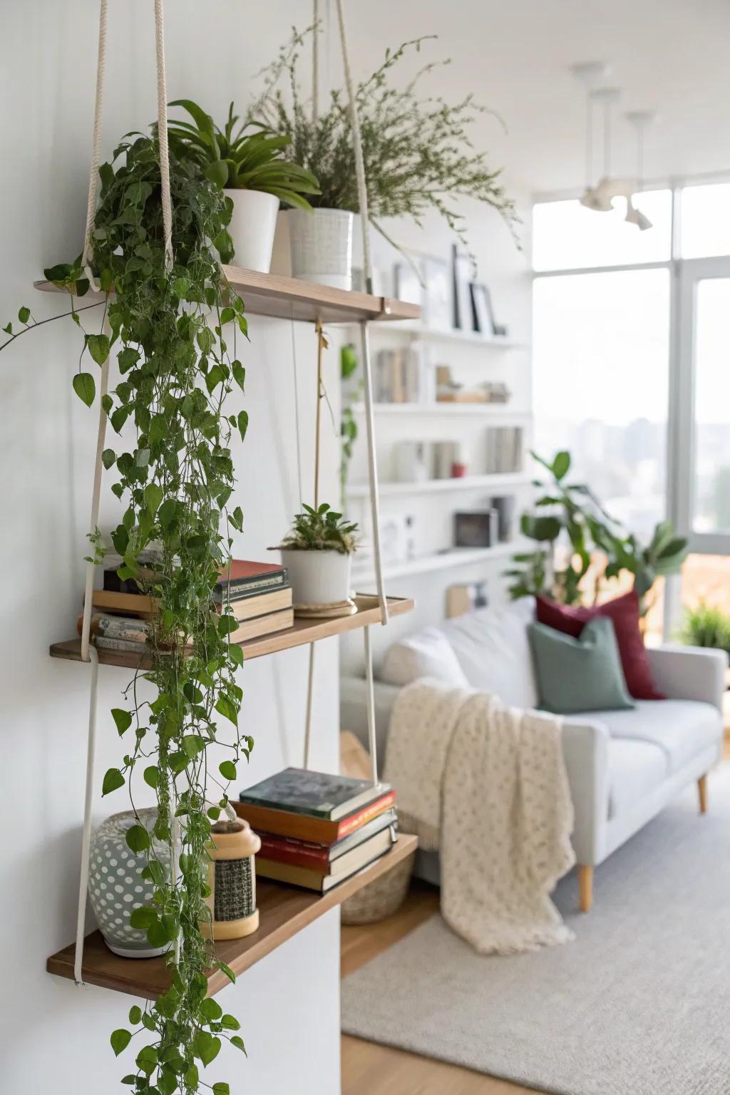 High spaces can enhance both design and storage.