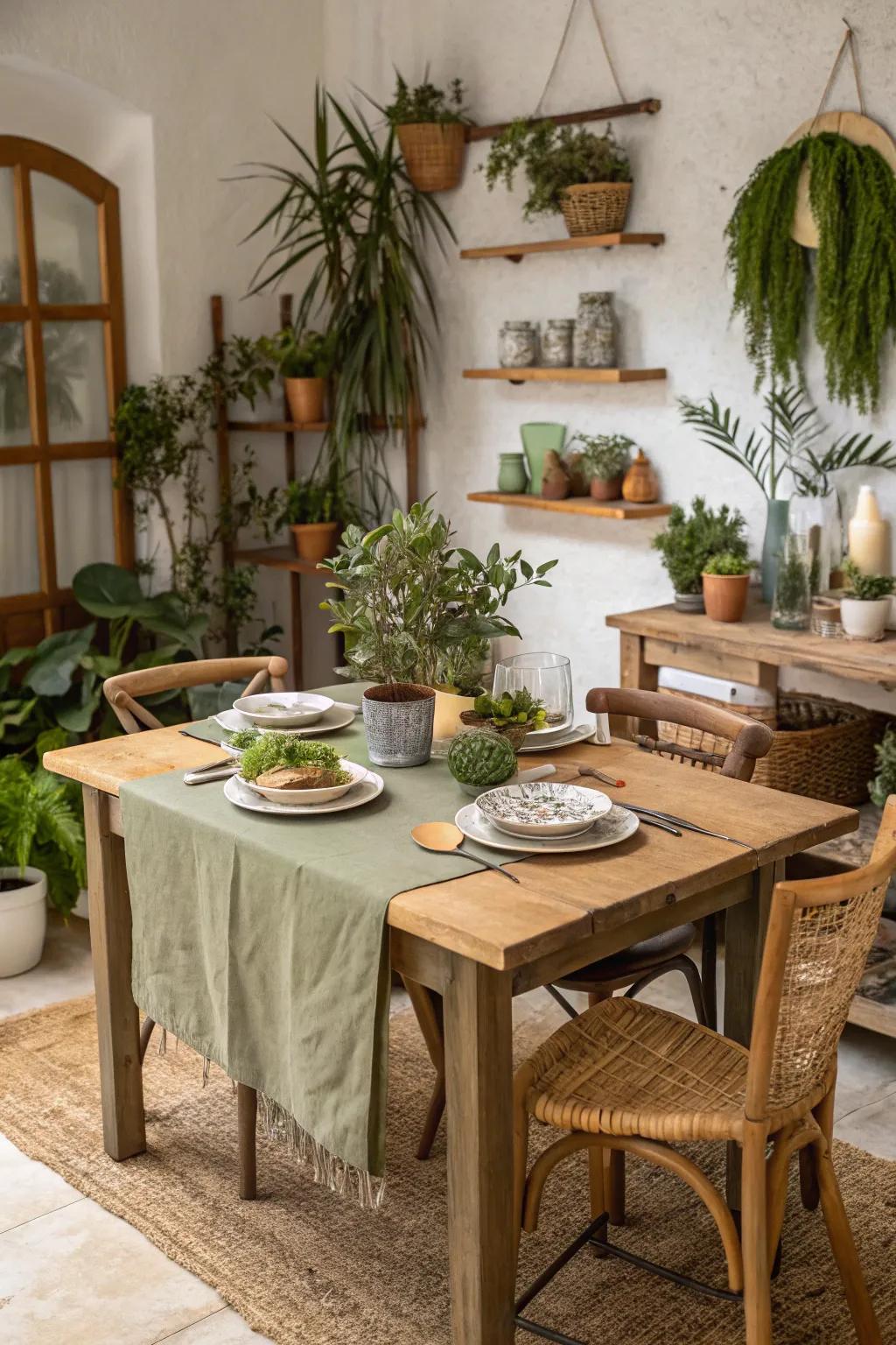 Olive finish integrates earthy tones and natural vibes.