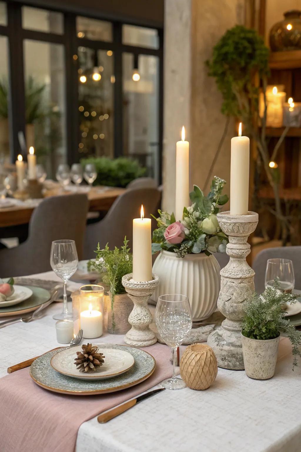 The rule of threes creates balance and harmony in your table decor.