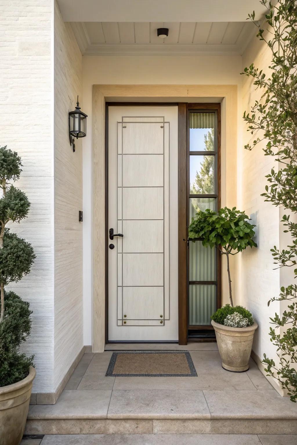 Embrace the beauty of simplicity with a minimalist door design.