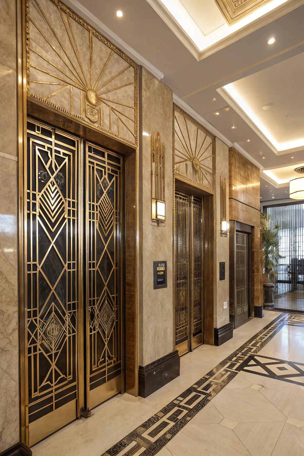 Showcase glamour with Deco Era doors.