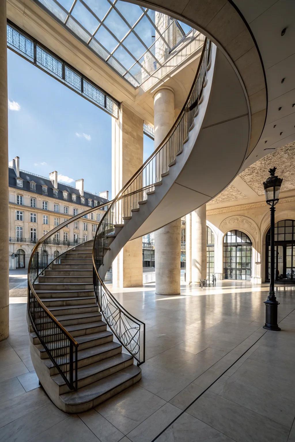 An architectural staircase that stands as a work of art.