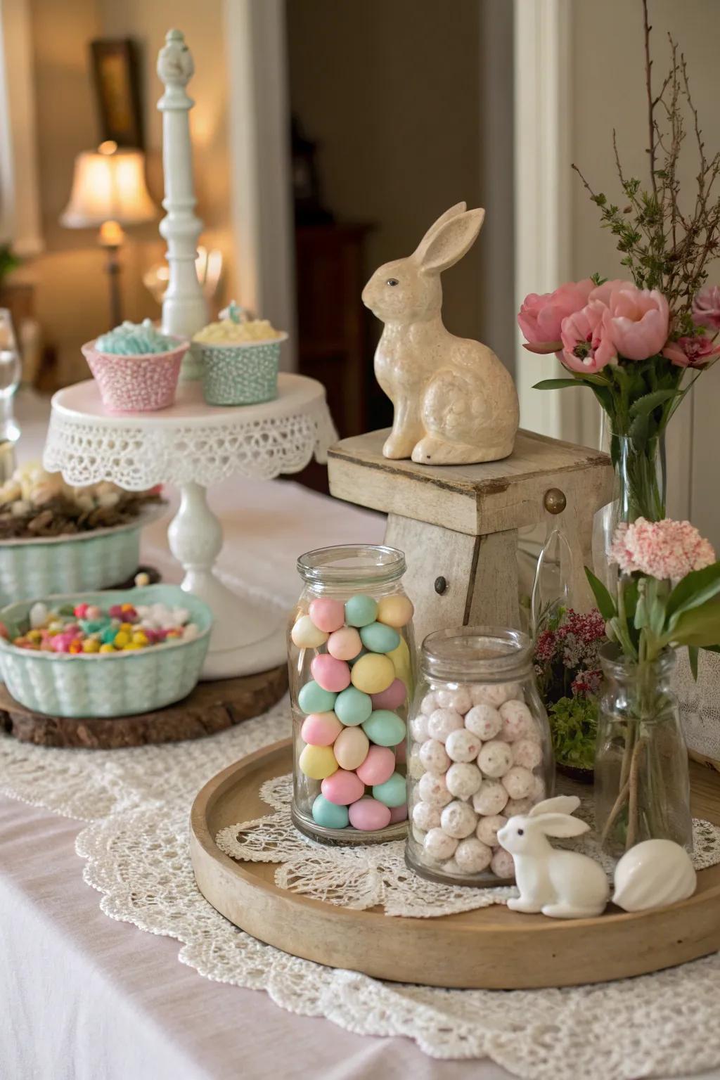 A charming vintage-inspired Easter board with timeless appeal.