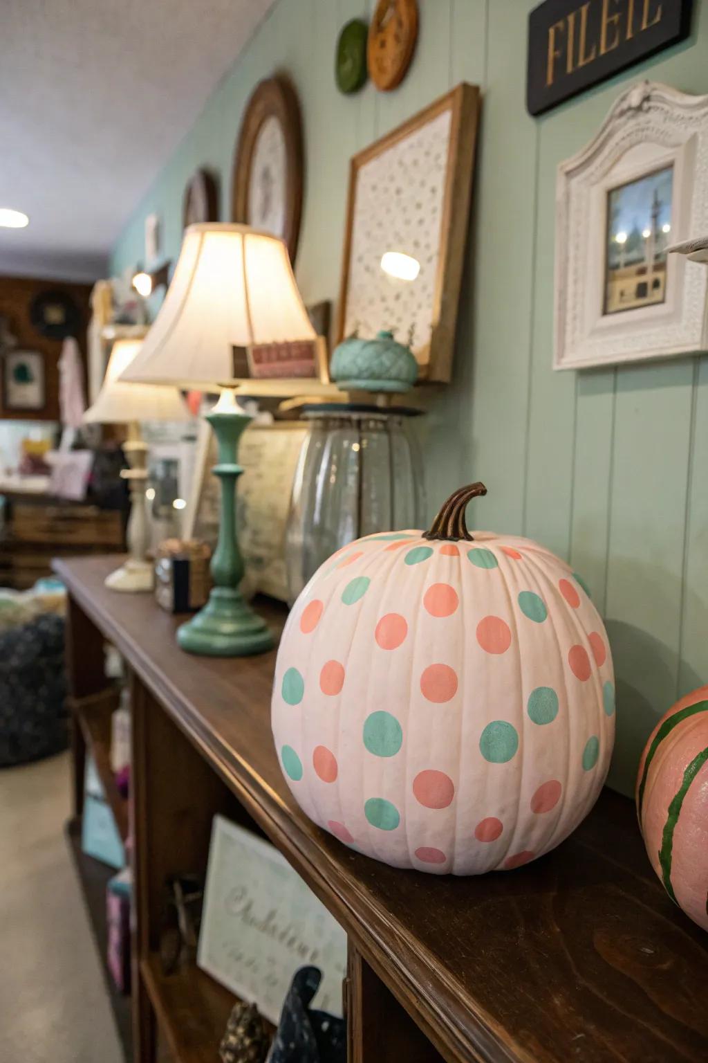 Classic patterns across pumpkins evoke a sense of nostalgia and allure for Halloween.