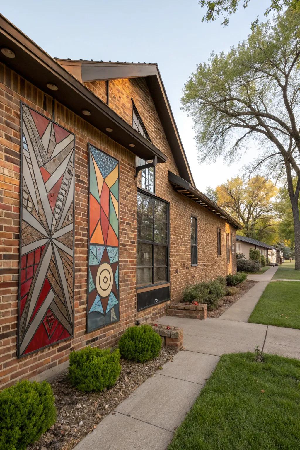 Facade artwork contributes a hint of character and style.