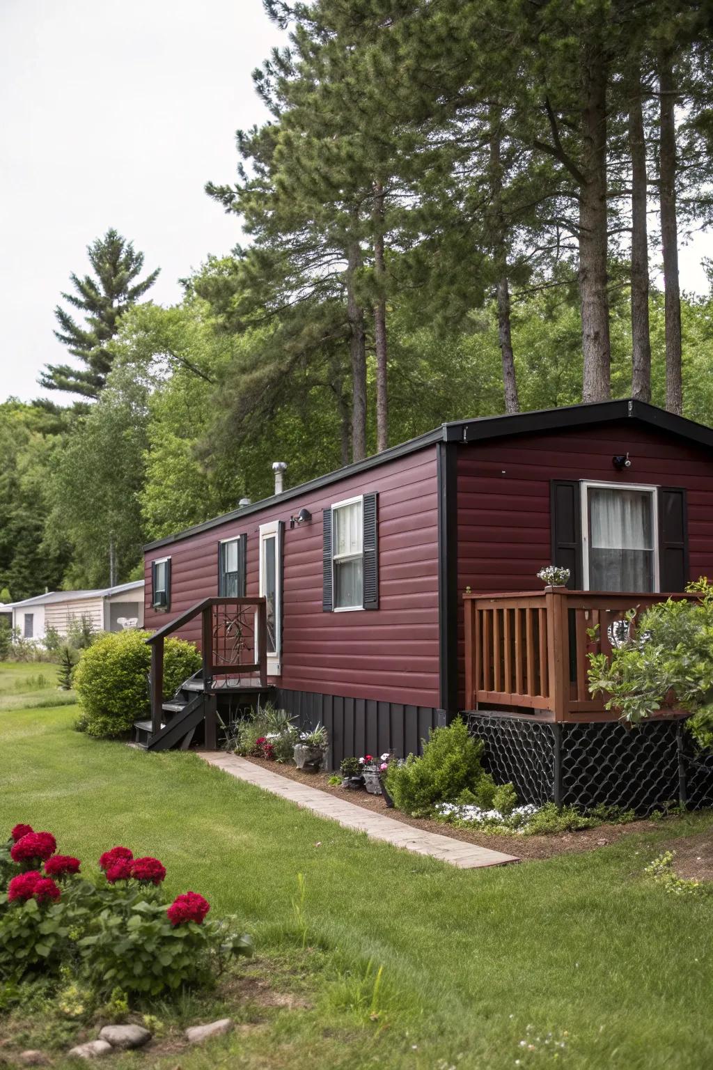 Deep burgundy provides richness and dramatic elegance.