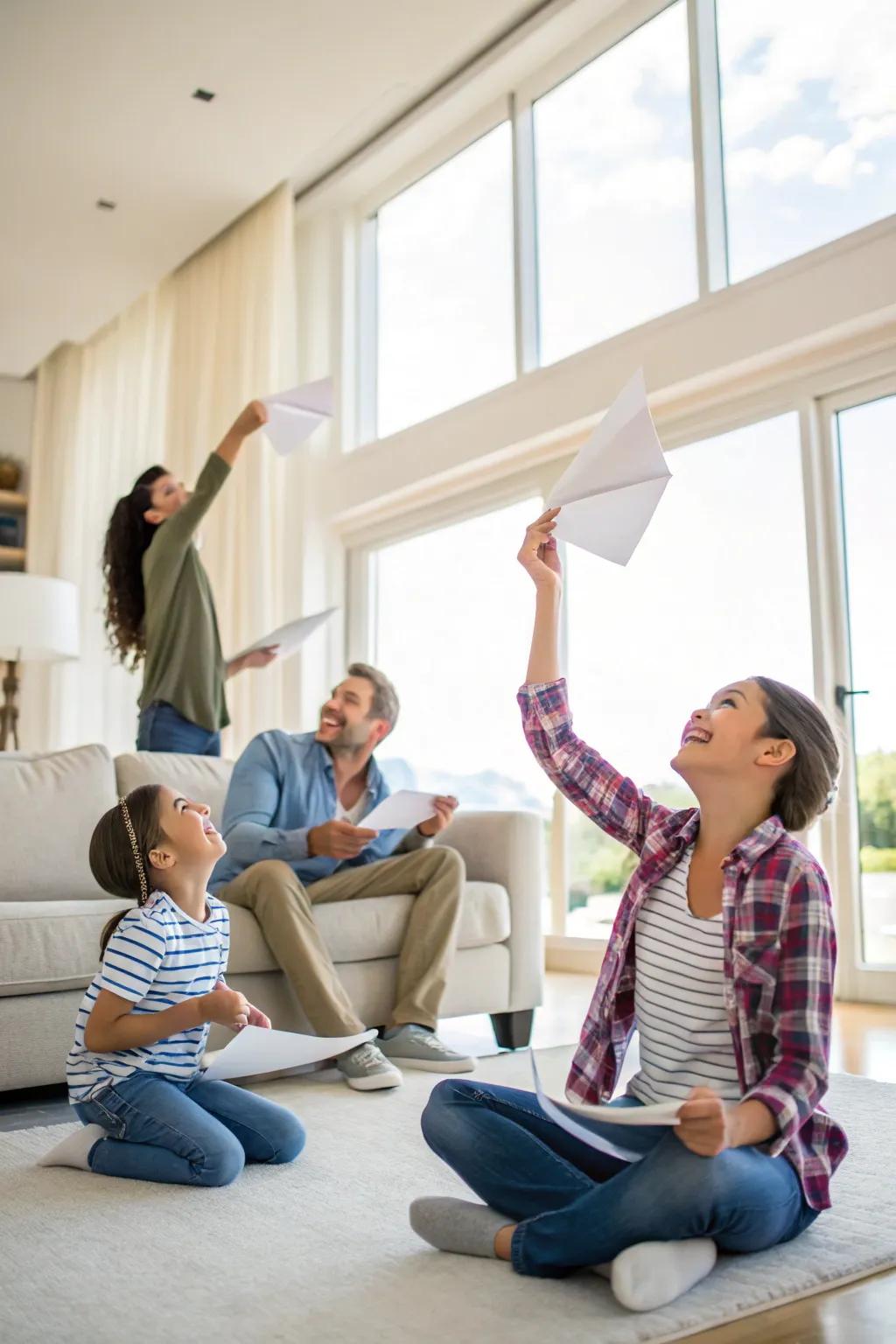 Paper glider challenges unleash creativity and friendly competition.