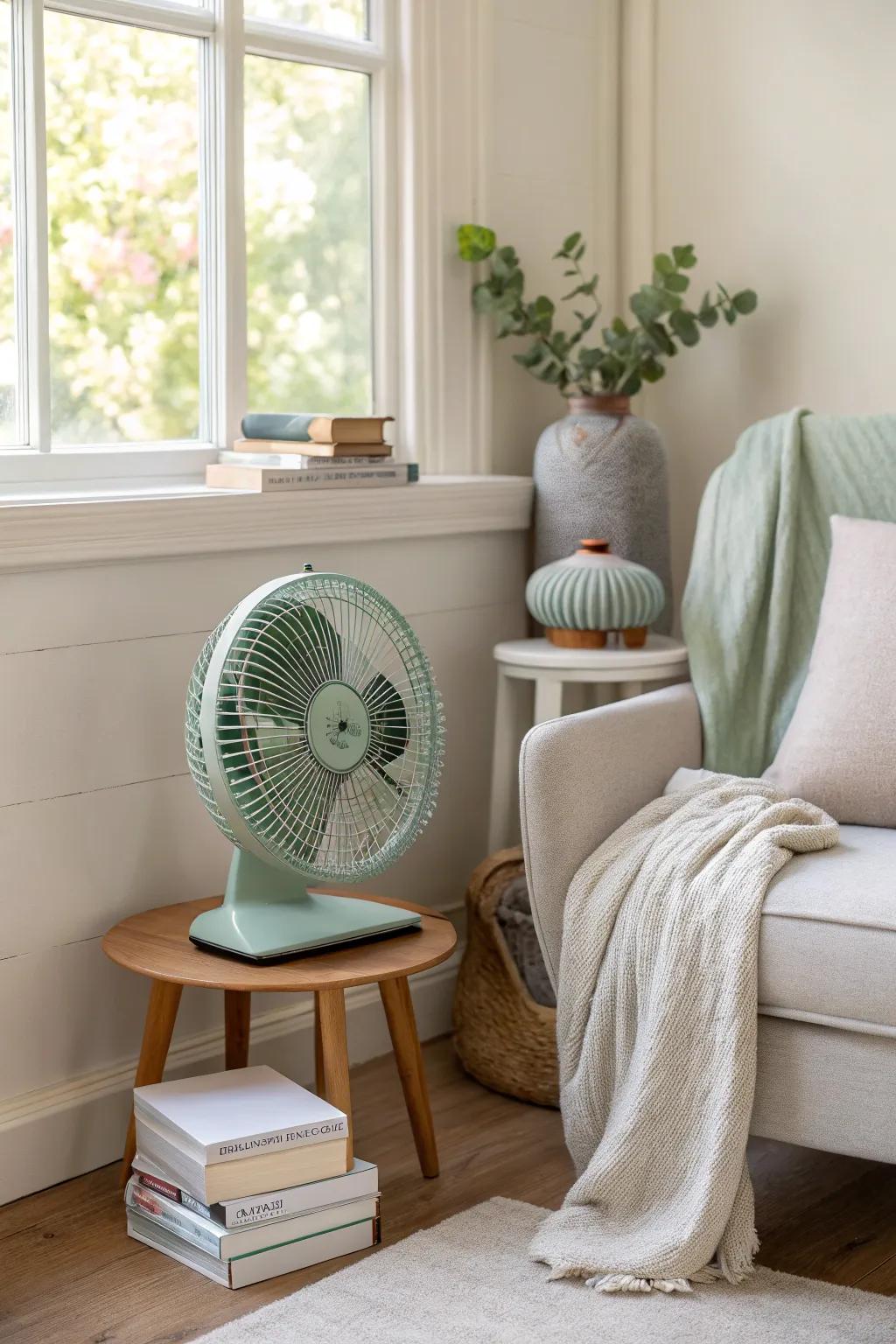 Optimize small spaces with compact fans designed to deliver comfort without clutter.