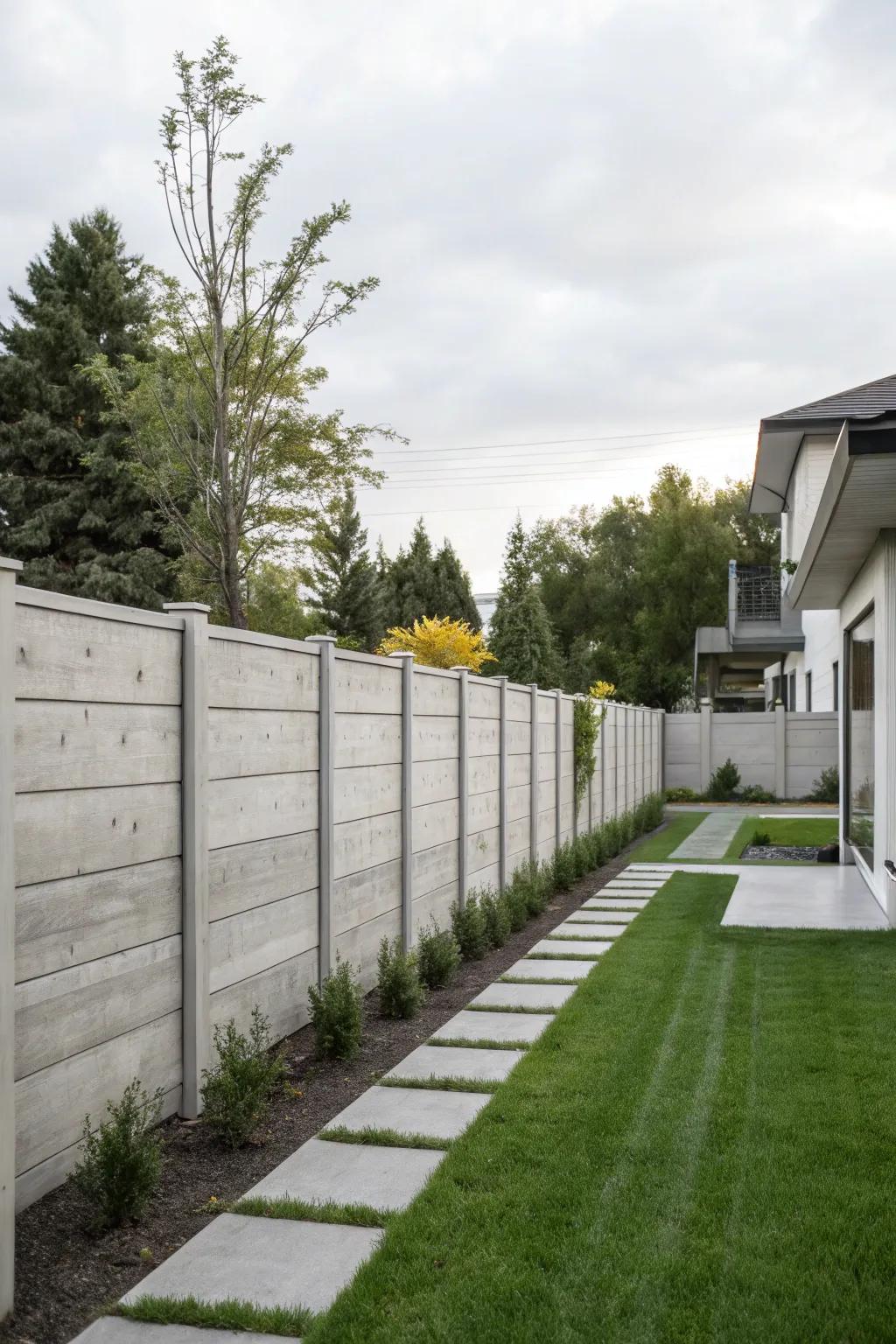 Solid barriers offer a modern and minimalist look.