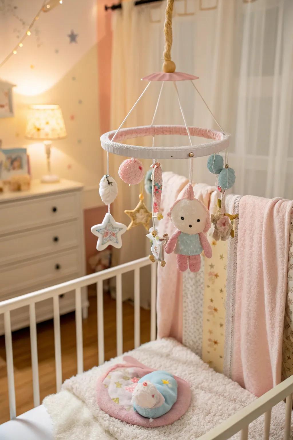 Sweet dreams are crafted with this captivating mobile.