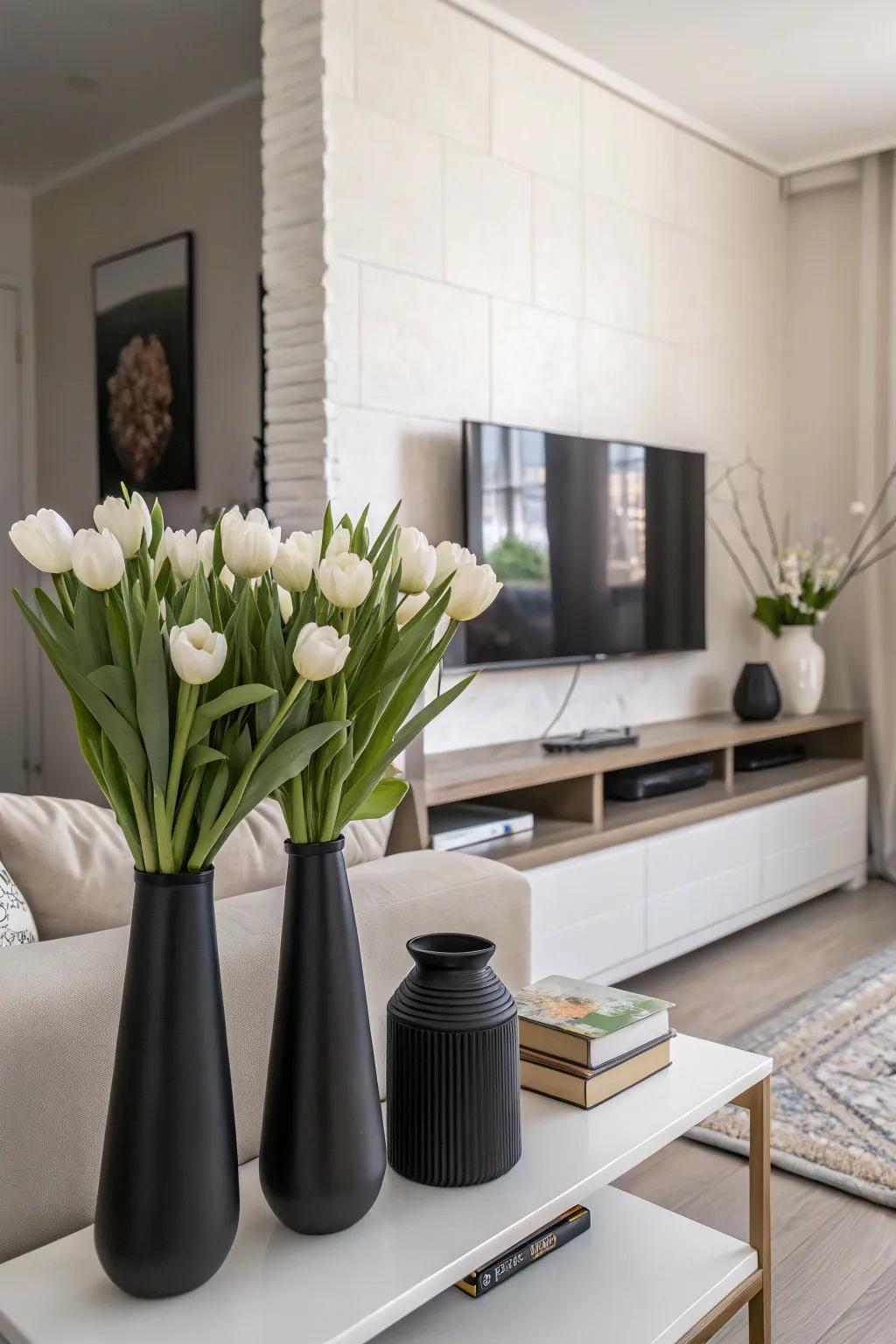 Monochrome displays exude sophisticated simplicity.