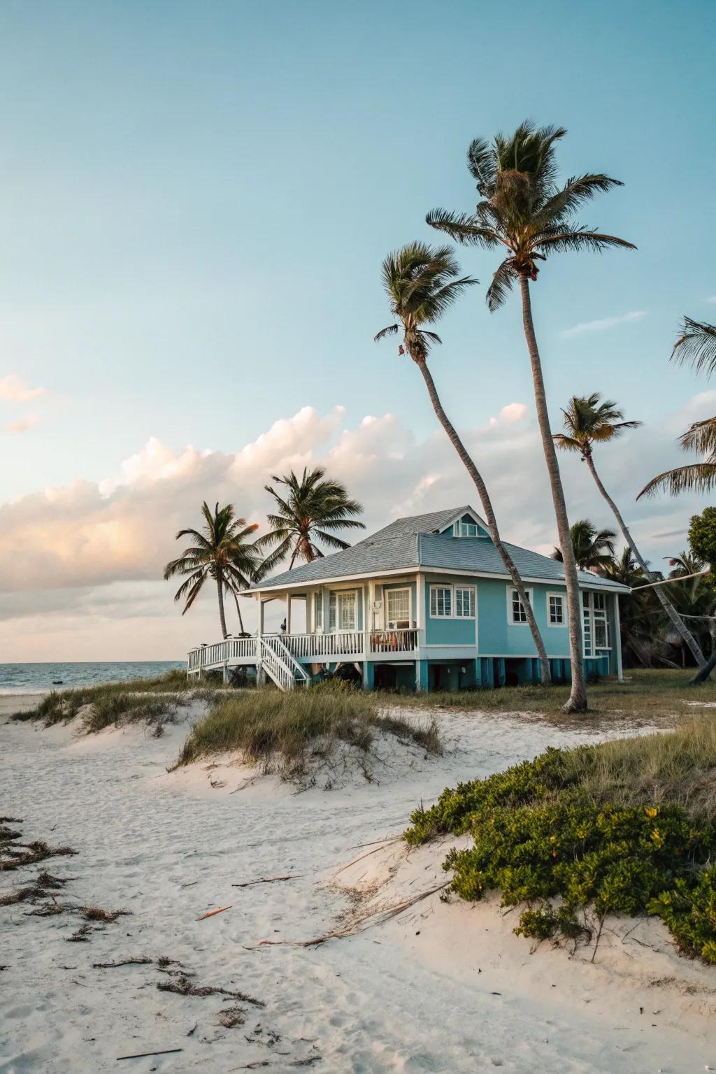 Rose foundations add a tropical flair.