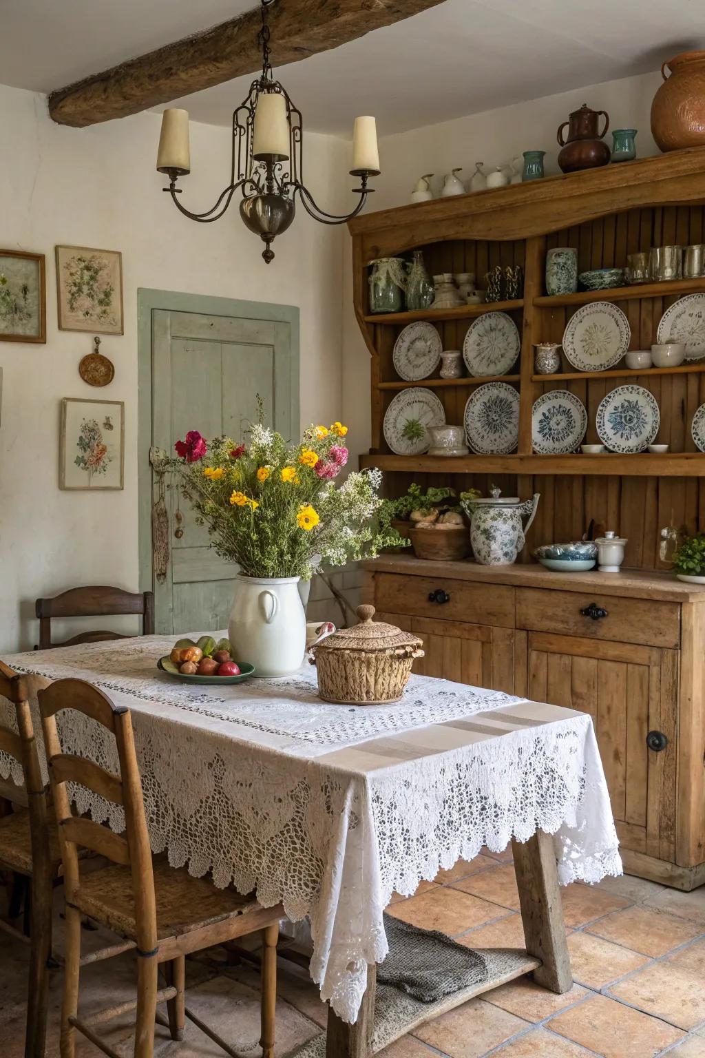 DIY projects add a personal and unique touch to the dining room.