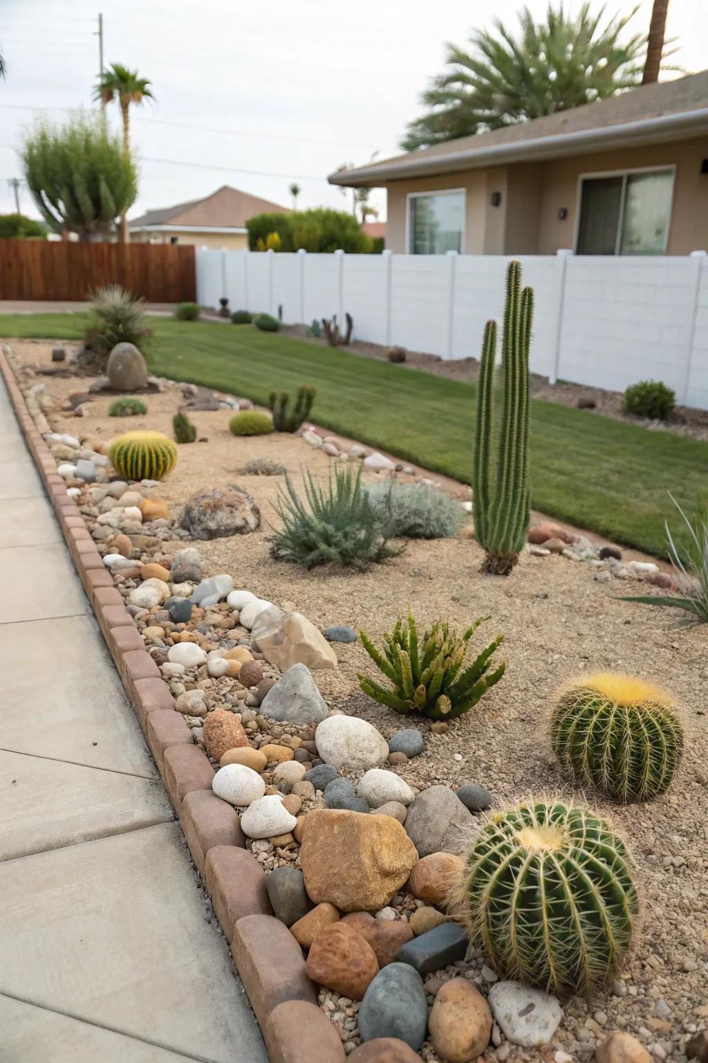 Endearing miniature cactus landscape.