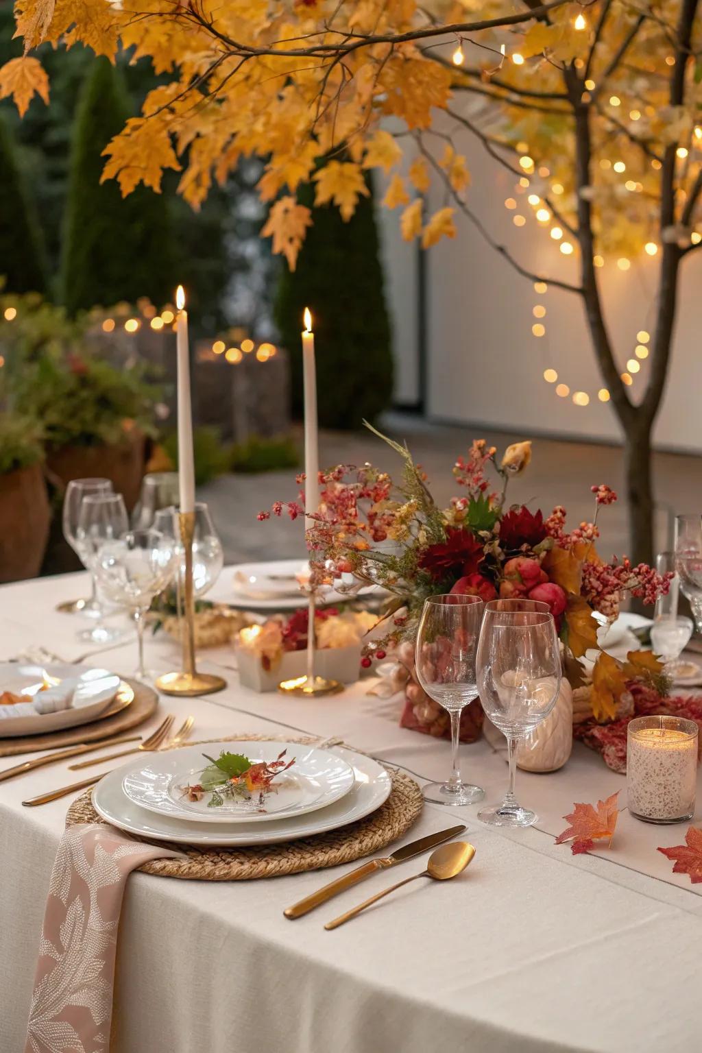 Period Splendor through elements like autumnal foliage.