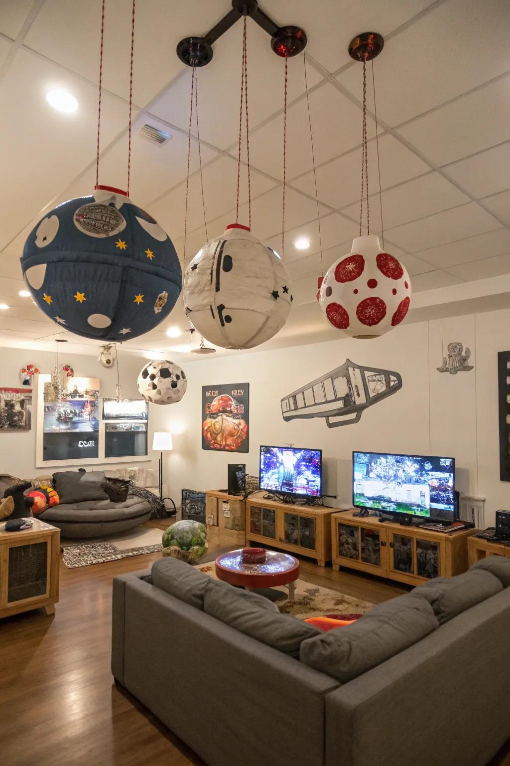 SkyMobiles inject movement and a playful element.