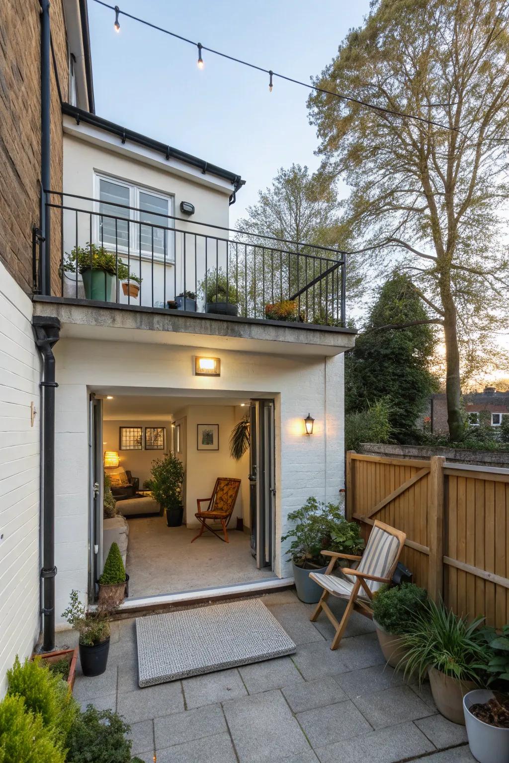 Exterior expansions afford a perfect location for unwinding.