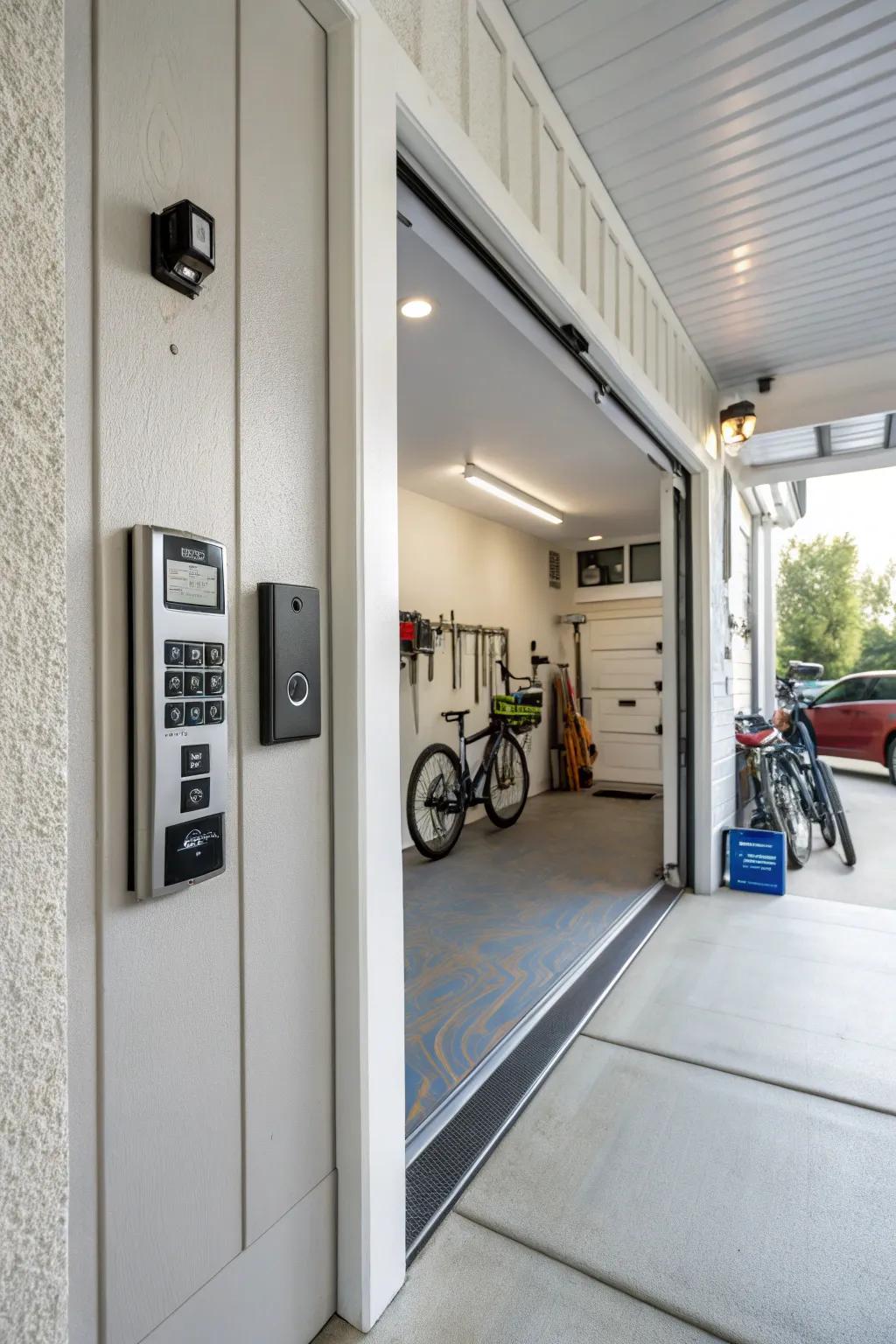 Smart technology contributes convenience and a modern accent to your entryway.