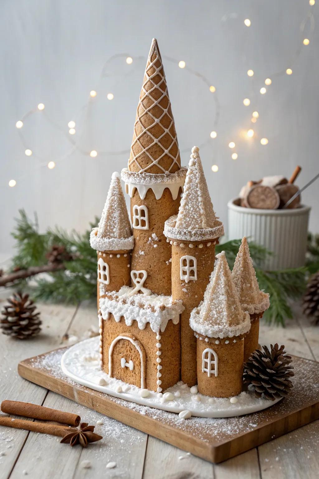 Venture into a fairytale with this enchanting gingerbread stronghold, where effortlessness harmonizes with magic. ✨🏰 #GingerbreadDreams #ScandiBoho